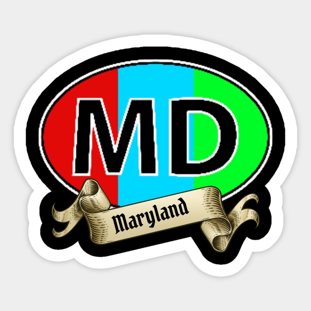 MARYLAND BANNER DESIGN Sticker by The C.O.B. Store